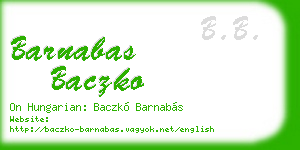 barnabas baczko business card